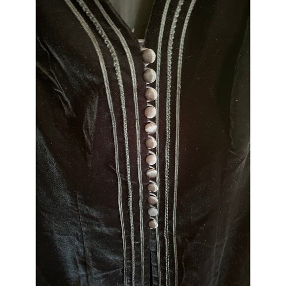 Vintage Ann Taylor Dressy Hoilday Black Velvet Vest Jumpsuit size 6 - Picture 4 of 12